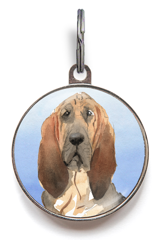 Bloodhound Dog Tag - Blue