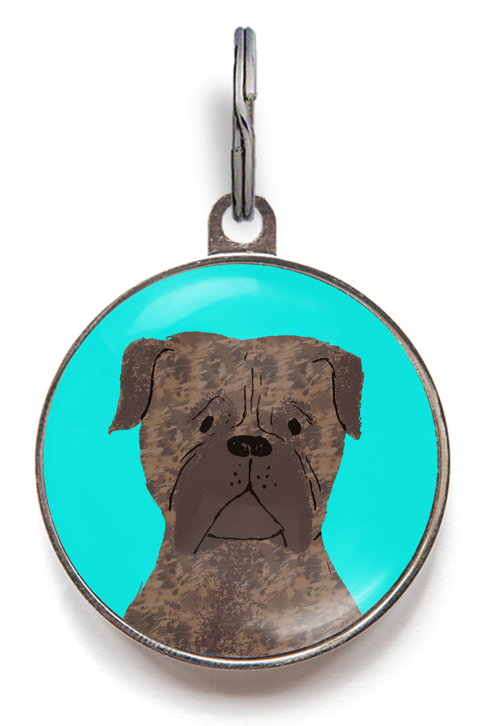 Bull Mastiff Dog ID Tag - Brindle Bull Mastiff