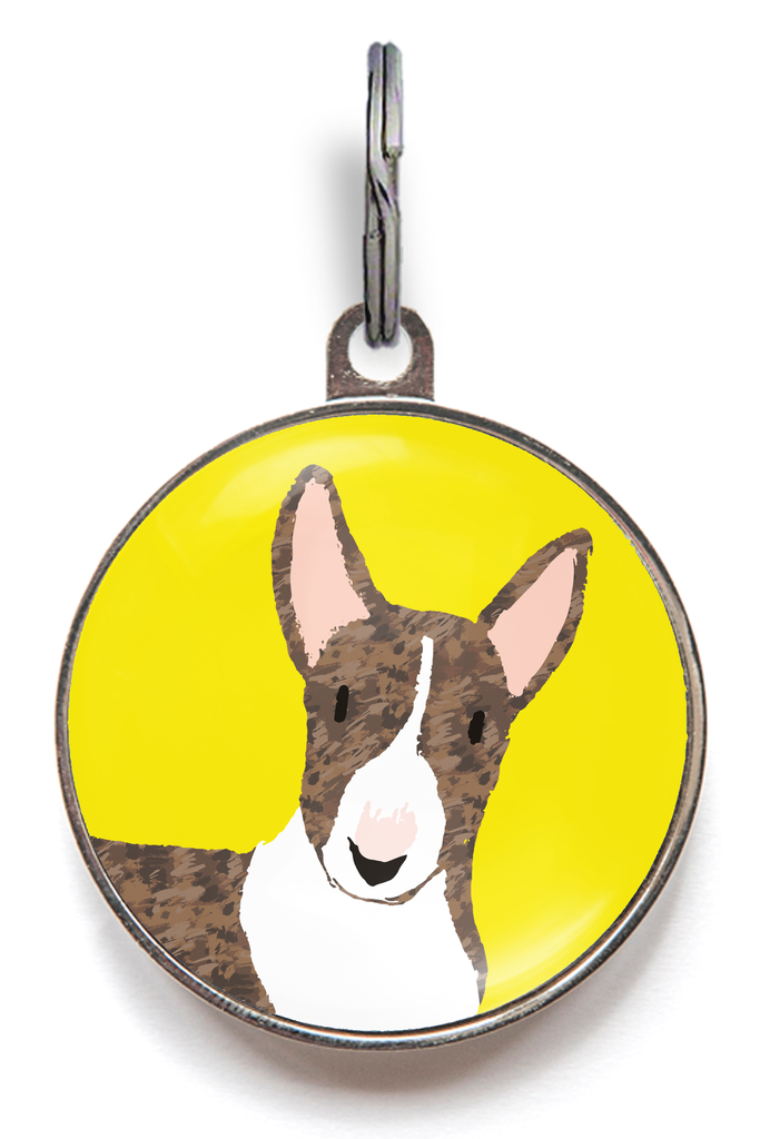 Bull Terrier Dog ID Tag - Brindle
