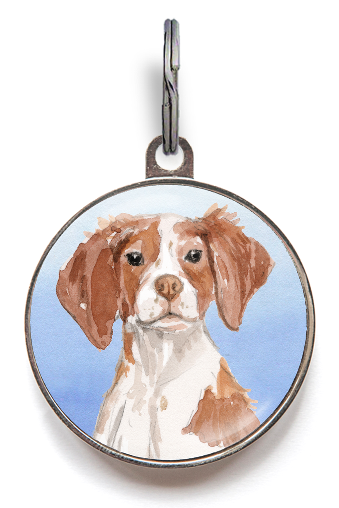 Brittany Spaniel Dog Tag - Blue