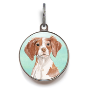 Brittany Spaniel Dog Tag - Green