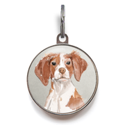 Brittany Spaniel Dog Tag - Grey