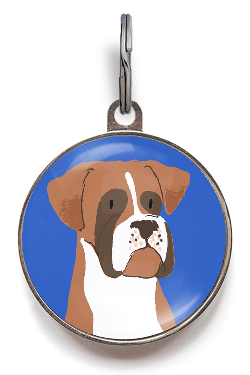 Boxer Dog ID Tag - Brown Boxer Dog