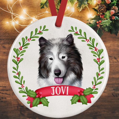 Canadian Eskimo Dog Christmas Decoration