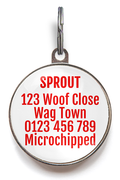 Back Personalisation ideas for Cherry Pet Tag