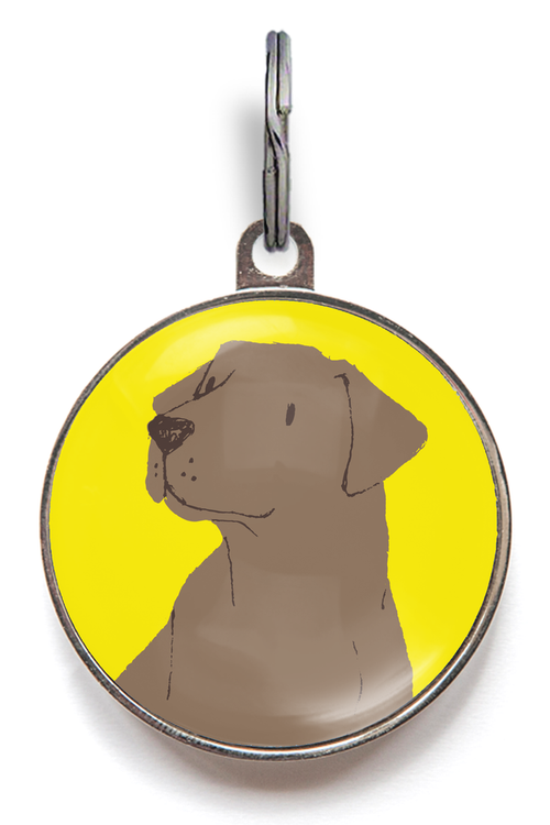 Chocolate Labrador Dog ID Tag