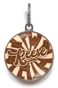Chocolate Pet Tag - Features candy bars against a swirling chocolate background