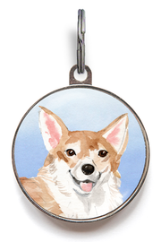Corgi Dog Tag - Blue