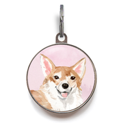 Corgi Dog Tag - Pink