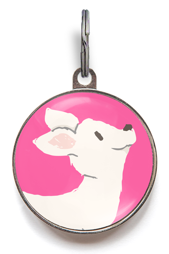 Cream Chihuahua Dog ID Tag