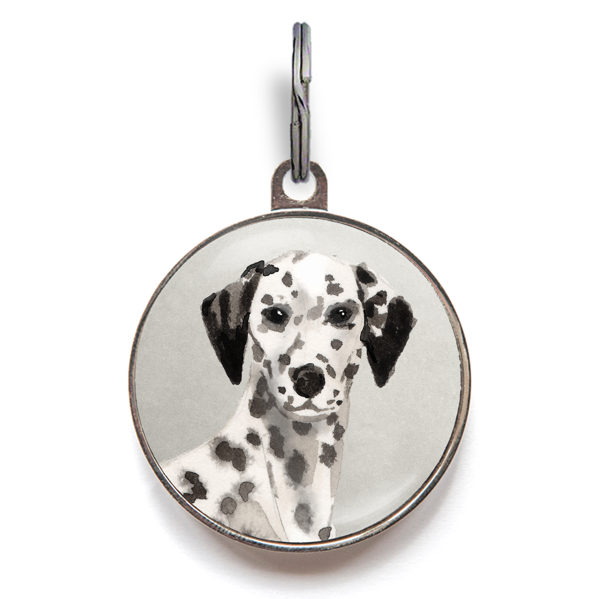Dalmatian Dog Tag - Grey