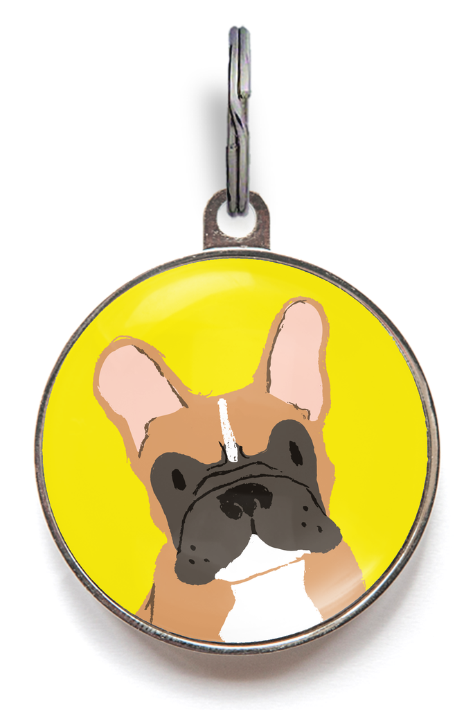 Fawn French Bulldog Dog ID Tag