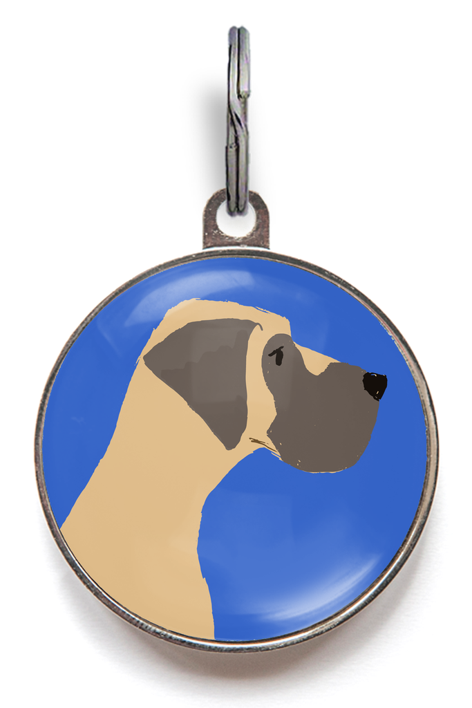 Fawn Great Dane Dog ID Tag