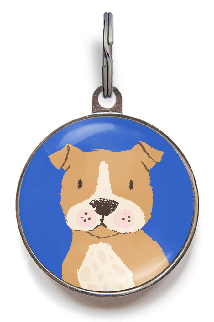 Fawn Staffie Dog ID Tag