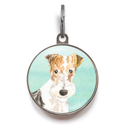 Fox Terrier Dog Tag - Green