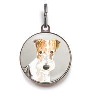 Fox Terrier Dog Tag - Grey
