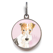 Fox Terrier Dog Tag - Pink