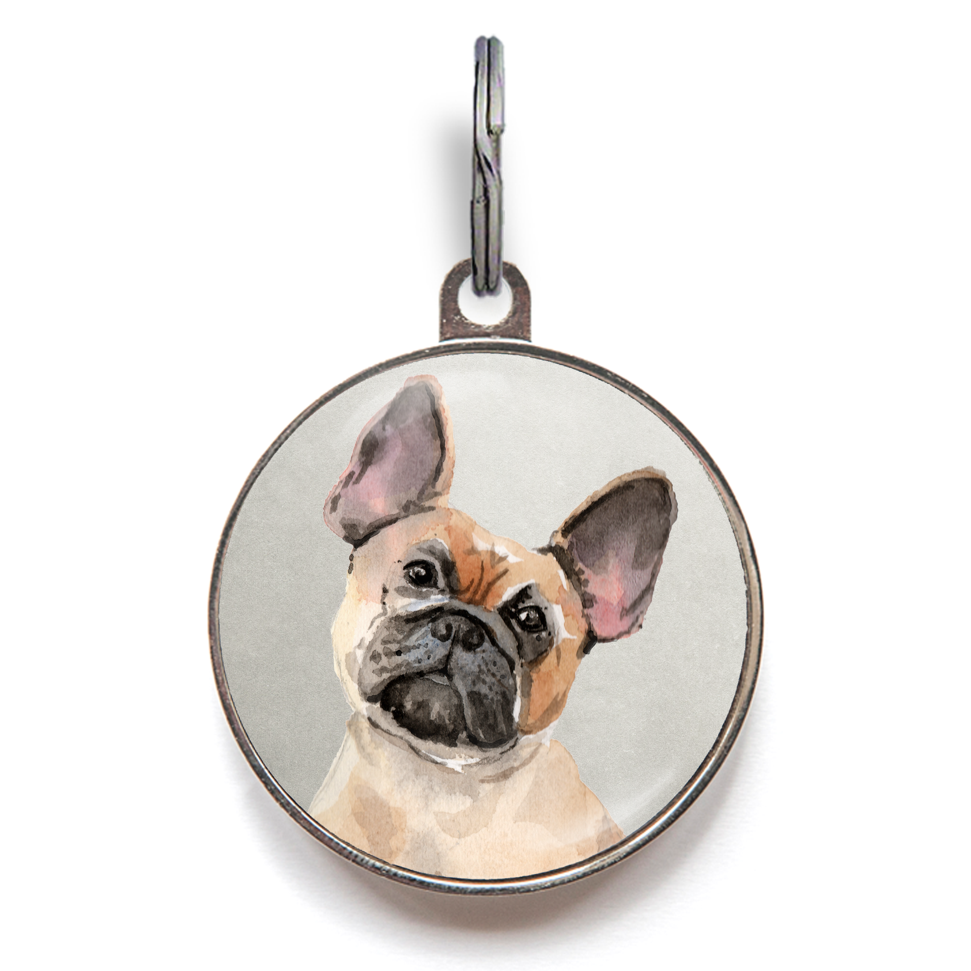 French Bulldog Dog Tag - Grey