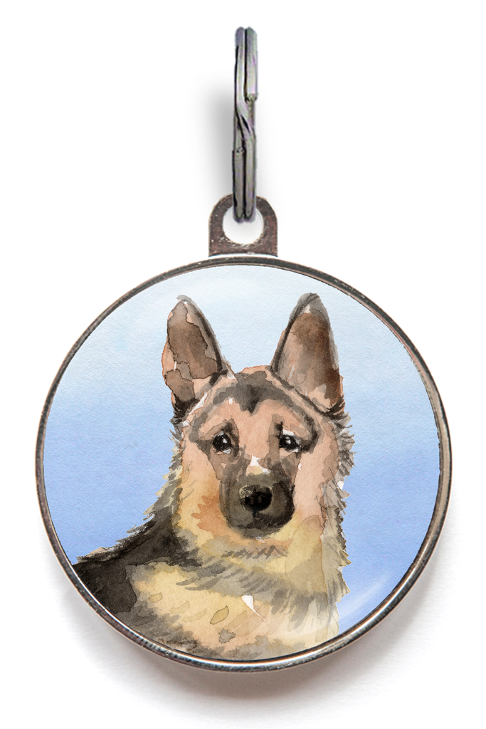 German Shepherd Dog Tag - Blue