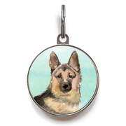 German Shepherd Dog Tag - Green