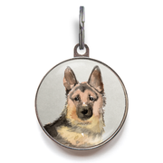 German Shepherd Dog Tag - Grey