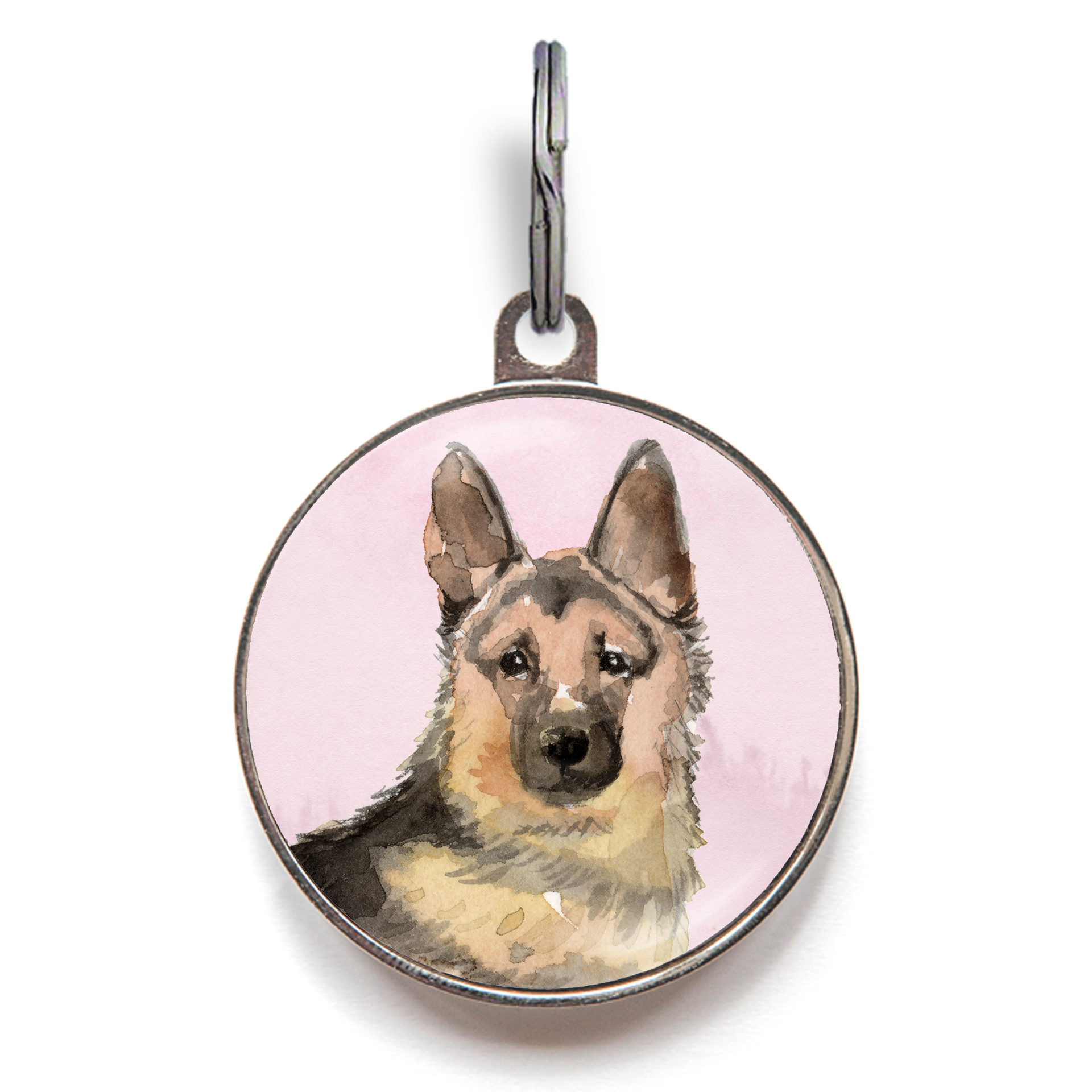 German Shepherd Dog Tag - Pink