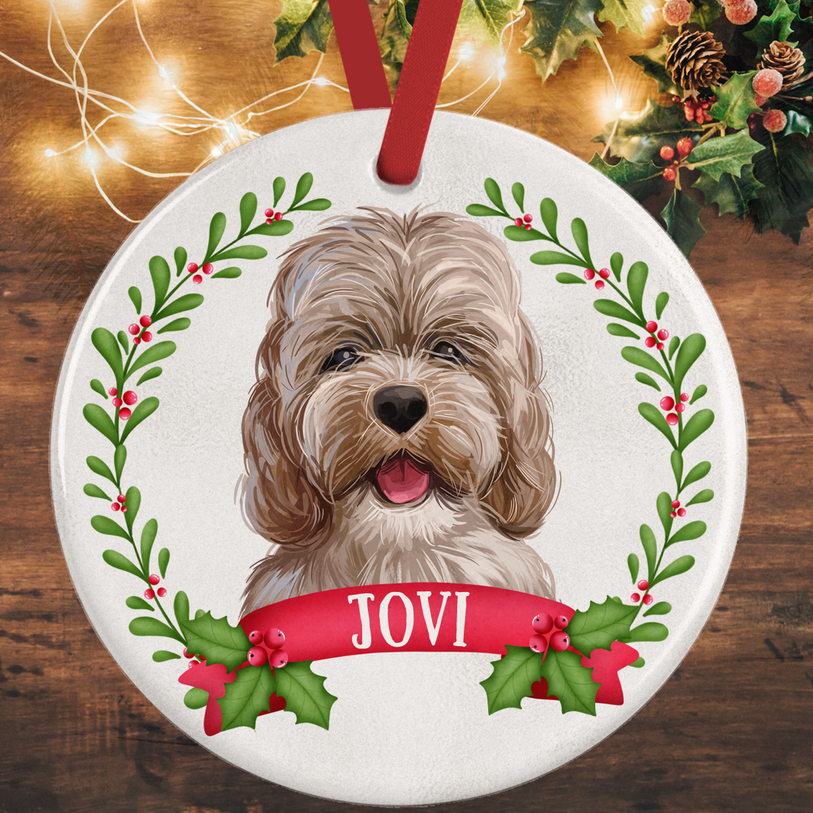 Golden Cockapoo Christmas Decoration