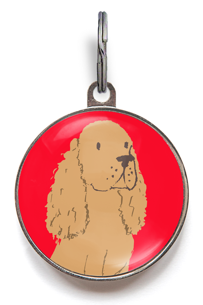 Golden Cocker Spaniel Dog ID Tag