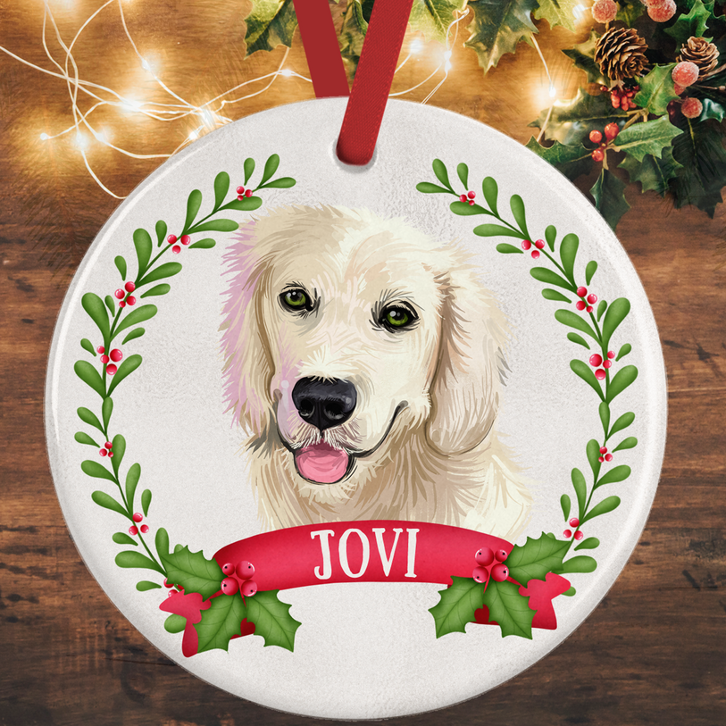 Golden Retriever Christmas Decoration