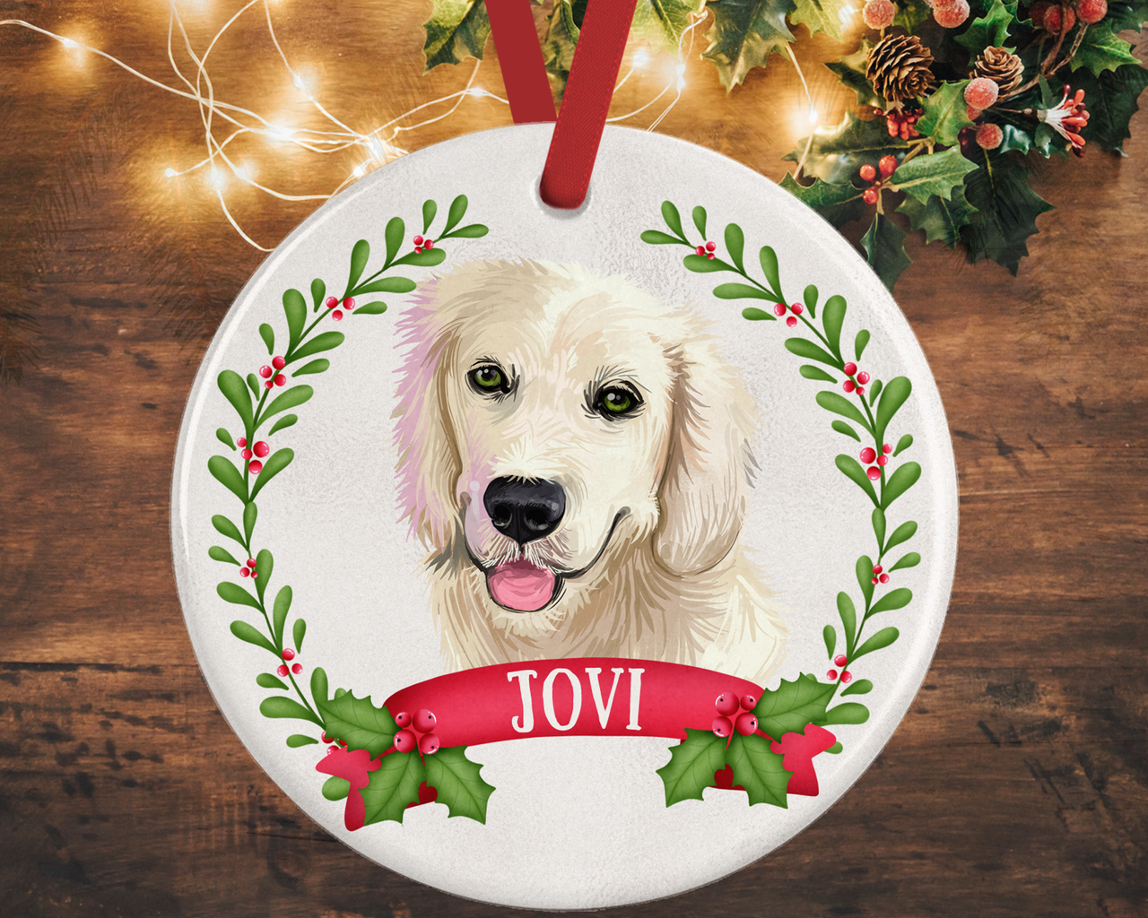 Golden Retriever Christmas Decoration