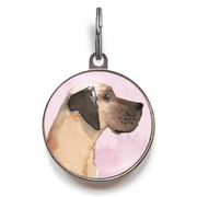 Great Dane Dog Tag - Pink