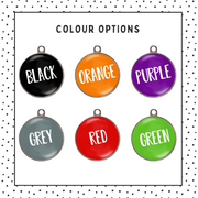 Colour options for halloween pet tags