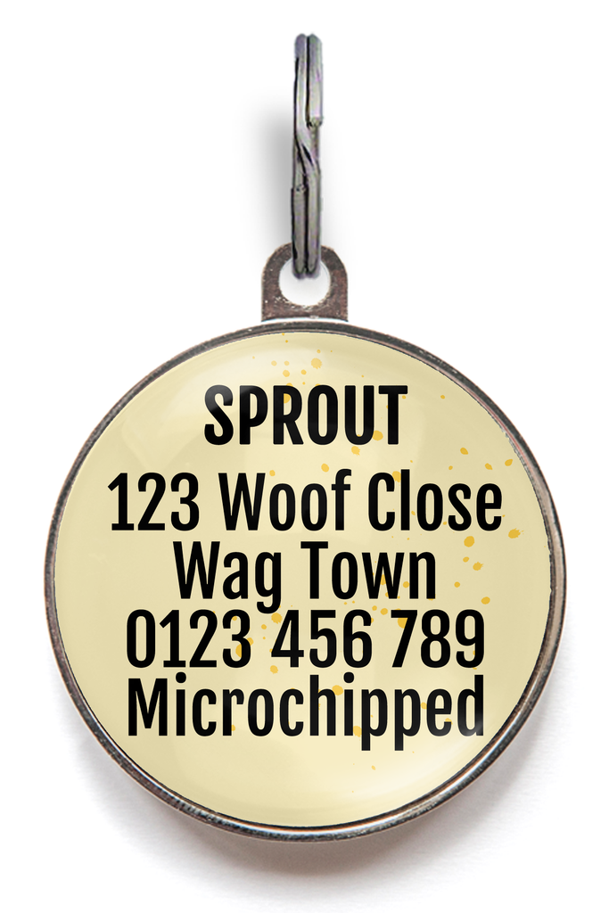 Personalisation for back of Honey Bee Pet Tag