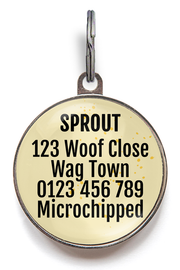 Personalisation for back of Honey Bee Pet Tag