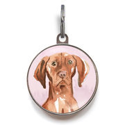 Hungarian Vizsla Dog Tag - Pink
