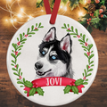 Husky Christmas Decoration