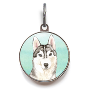Husky Dog Tag - Green