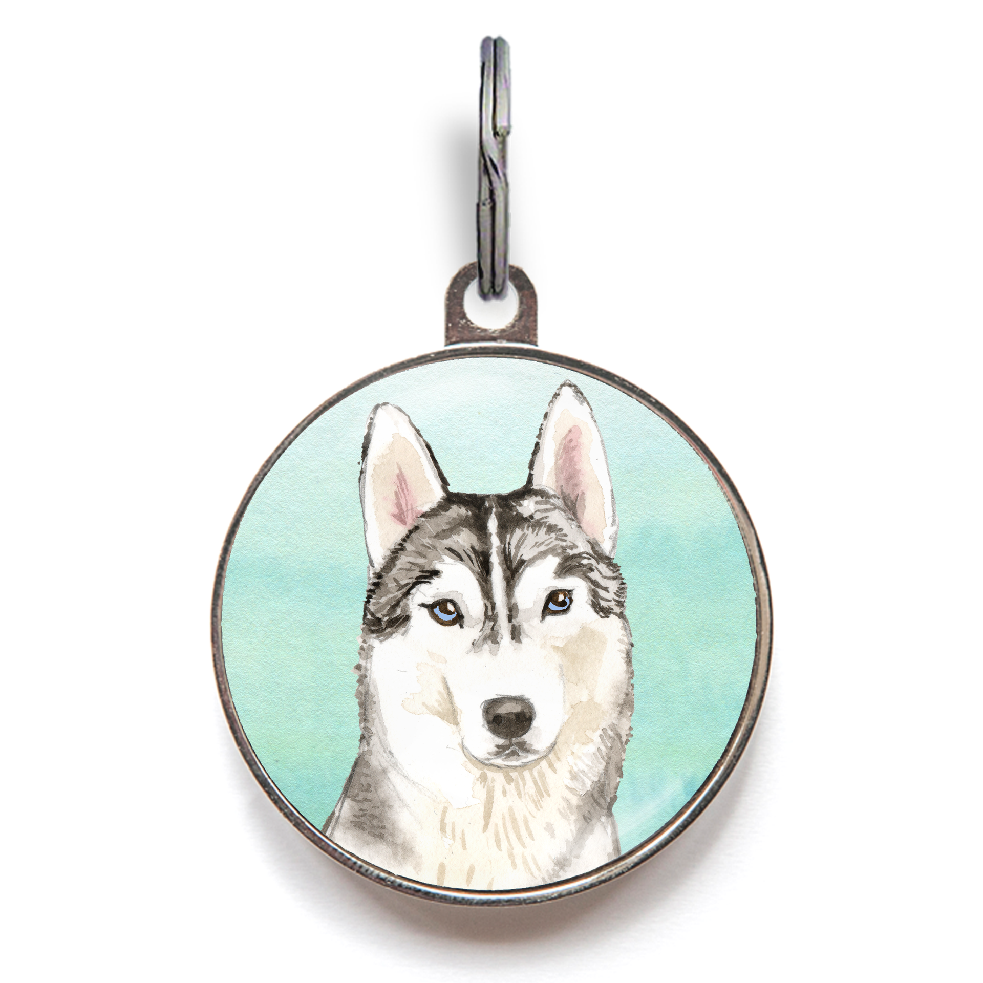 Husky Dog Tag - Green