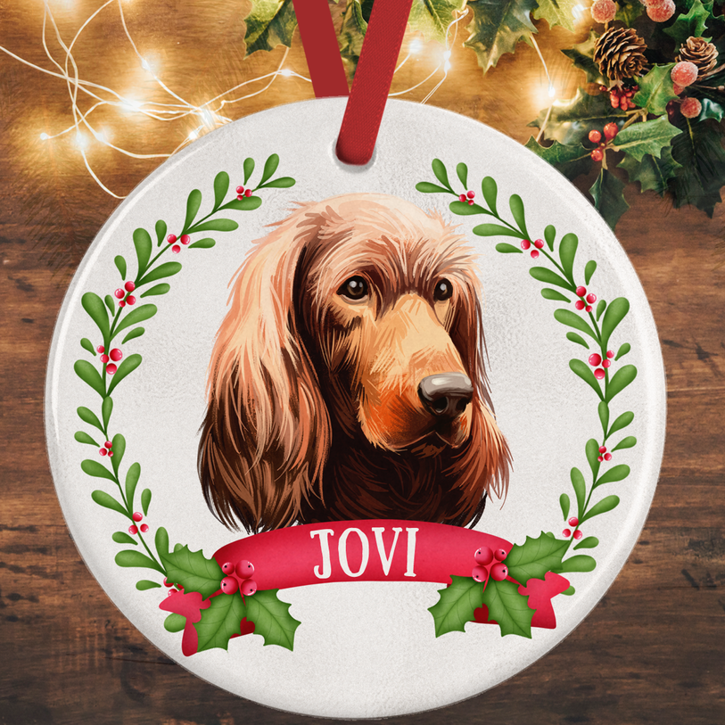 🎄 Irish Setter Christmas Decoration