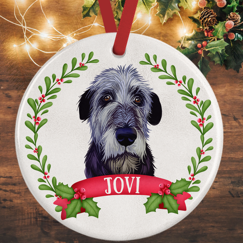 Irish Wolfhound Christmas Decoration