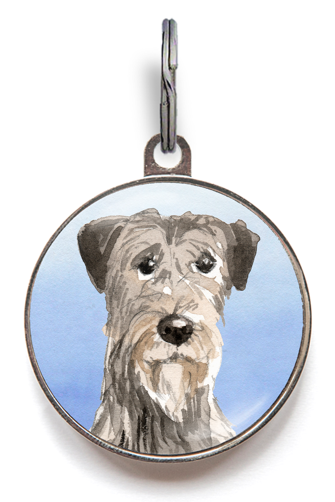 Irish Wolfhound Dog Tag - Blue