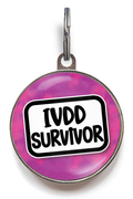 Pet Tag featuring the words IVDD Survivor for a tag that has overcome the issues of IVDD. 