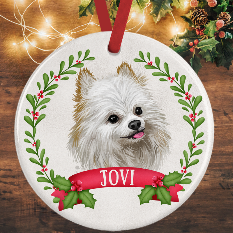 Japanese Spitz Christmas Decoration