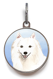 Japanese Spitz Dog Tag - Blue