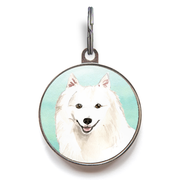 Japanese Spitz Dog Tag - Green