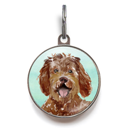 Labradoodle Dog Tag - Green