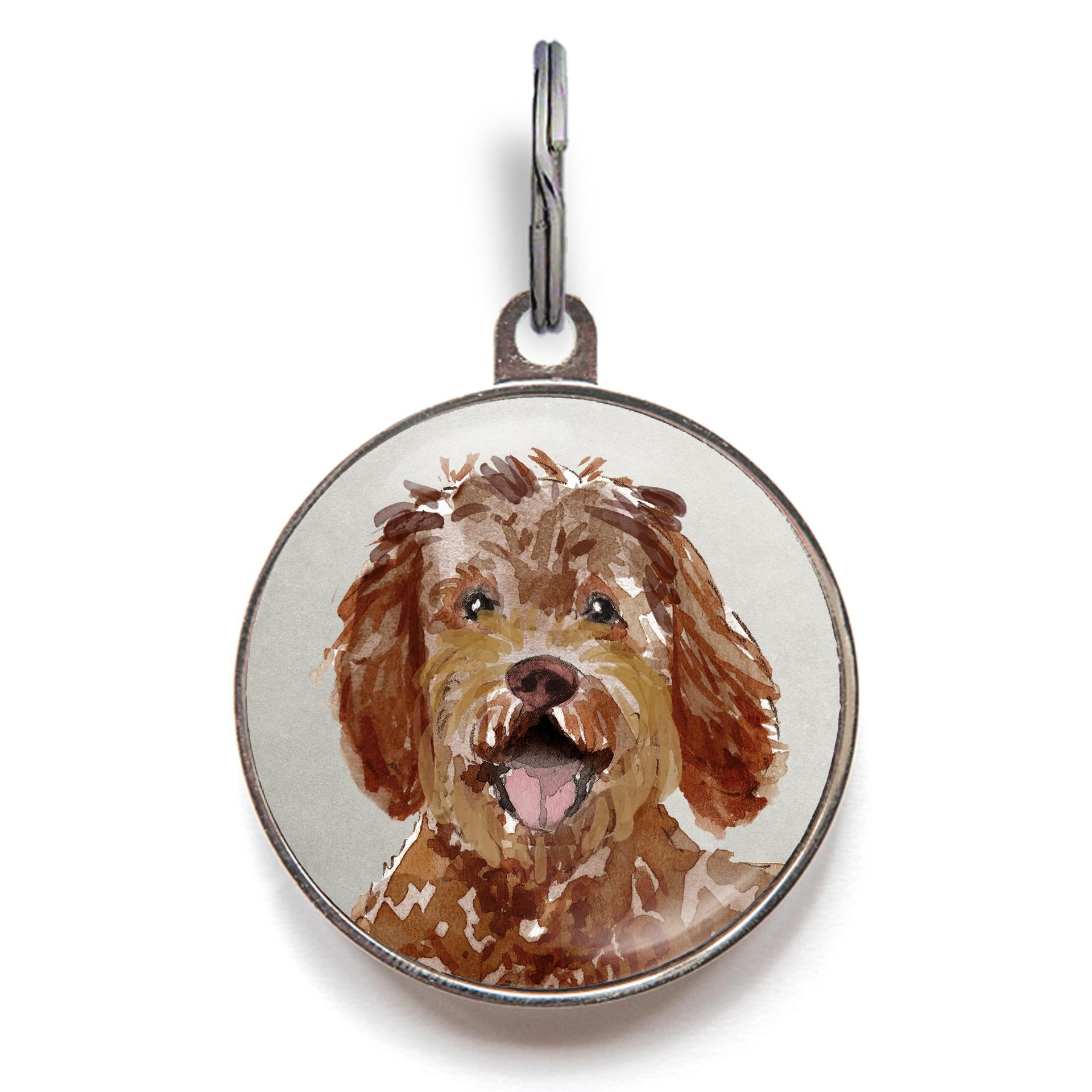 Labradoodle Dog Tag - Grey