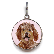Labradoodle Dog Tag - Pink