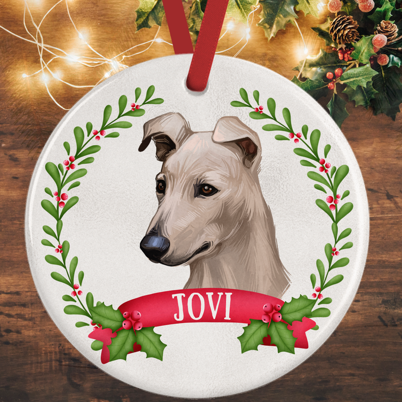 Lurcher Christmas Decoration