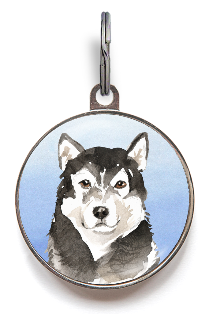 Malamute Dog Tag - Blue